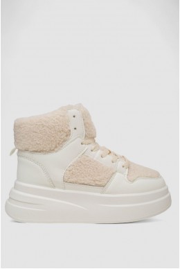 Кросівки жіночі зимові на хутрі хайтопи  -уцінка, колір білий, 248RLM30-U