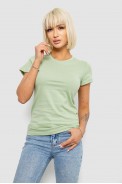 Футболка женская однотонная  -уценка, цвет оливковый, 129R8900-U-2 - фото № 0