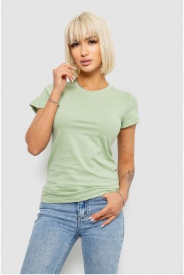 Футболка женская однотонная  -уценка, цвет оливковый, 129R8900-U-3
