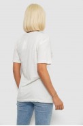 Футболка жіноча однотонна  -уцінка, колір молочний, 129R8900-2-U-3 - фото № 3