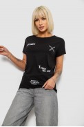 Футболка женская с принтом, цвет черный, 244R2214-5 - фото № 2