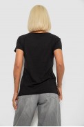 Футболка женская с принтом, цвет черный, 244R2214-5 - фото № 3