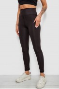 Лосини жіночі однотонні з принтом, колір чорний, 214R924 оптом - фото № 2