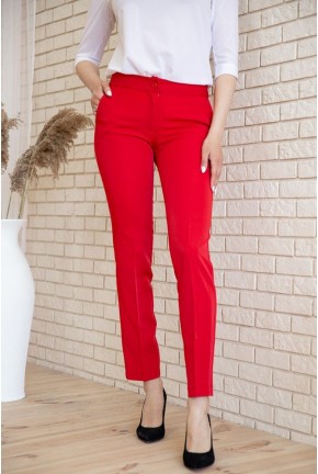 Классические женские брюки красного цвета 167R1607