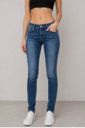 Джинси жіночі однотонні Slim fit, колір синій, 244RA601 - фото № 0