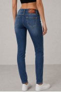 Джинси жіночі однотонні Slim fit, колір синій, 244RA601 - фото № 3