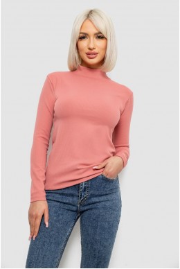 Гольф жіночий однотонний в рубчик, колір кораловий, 214R332