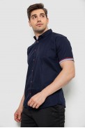 Рубашка мужская с принтом, цвет темно-синий, 214R1512 оптом - фото № 2