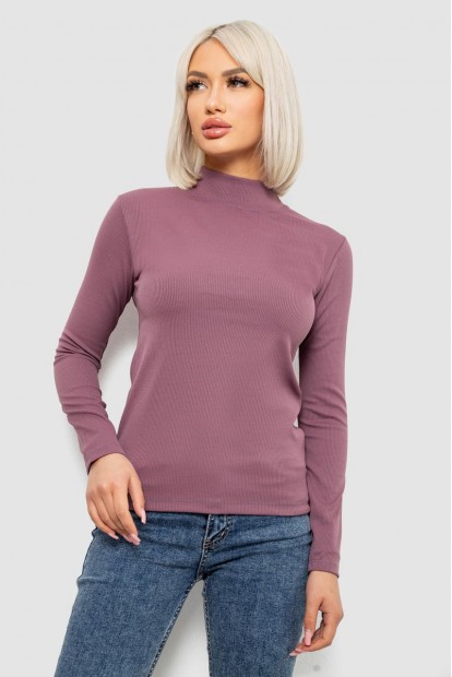 Гольф жіночий однотонний в рубчик, колір сливовий, 214R332