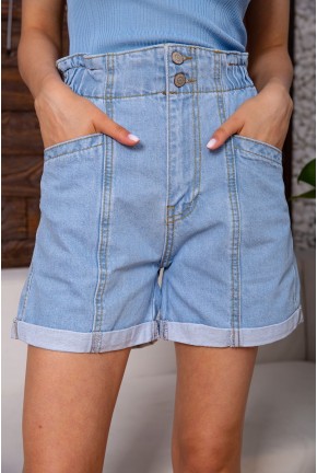Жіночі джинсові шорти вільного крою, колір Блакитний, 164R4056-3