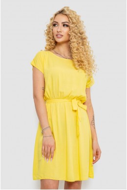 Сукня однотонна, колір жовтий, 214R0225