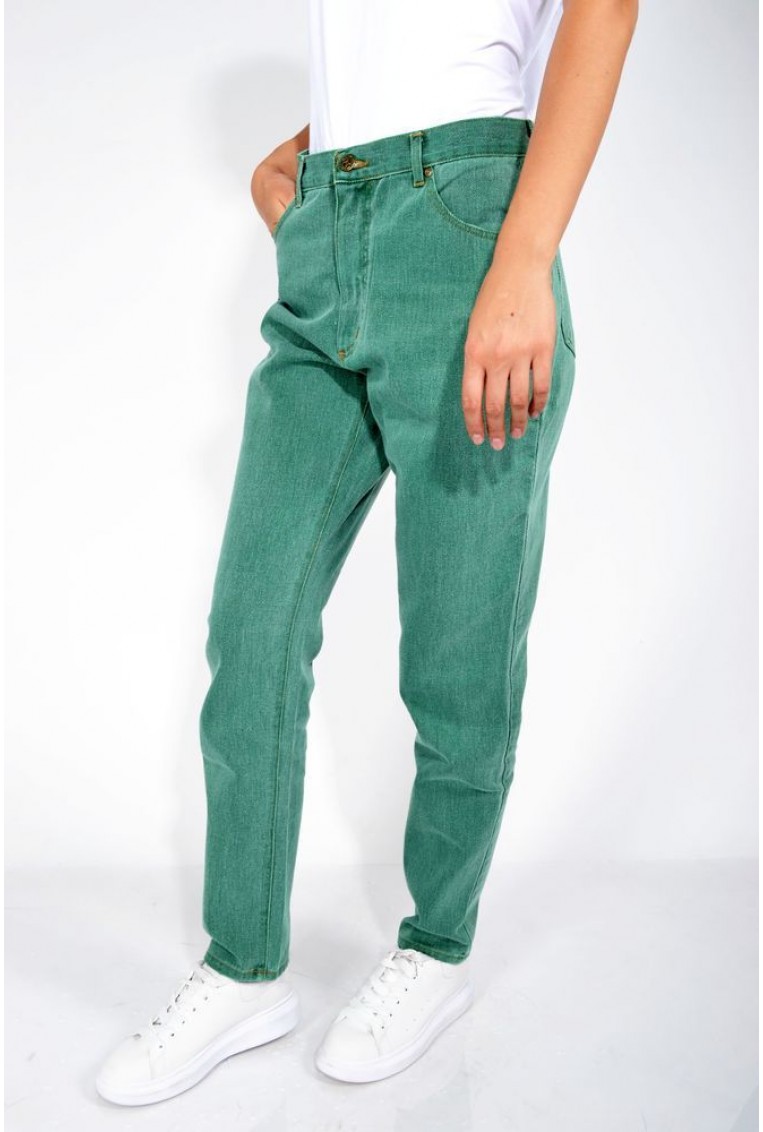Купить Джинсы женские, цвет зеленый, 106R045 - Фото №2