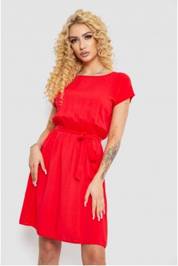 Платье однотонное, цвет красный, 214R0225