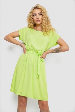 Сукня однотонна, колір салатовий, 214R0225