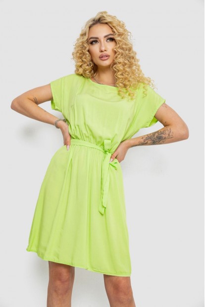 Сукня однотонна, колір салатовий, 214R0225