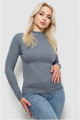 Гольф жіночий однотонний в рубчик, колір сірий, 214R332