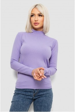 Гольф жіночий однотонний в рубчик, колір бузковий, 214R332