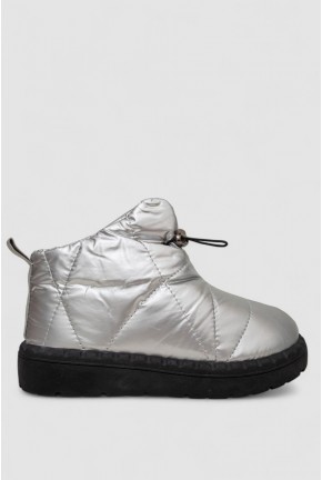 Дутики жіночі зимові на хутрі, колір сріблясто-чорний, 248RFM400