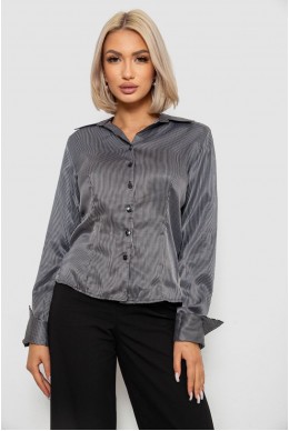 Сорочка класична в смужку  -уцінка, колір чорно-білий, 230R64-1-U-55