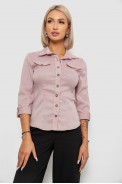 Сорочка класична в смужку, колір пудровий, 230R643 - фото № 0