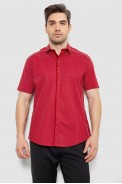 Мужская рубашка с принтом, цвет бордовый, 186R7405 - фото № 0