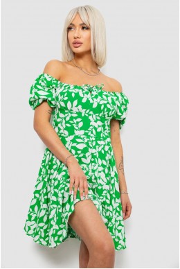 Платье женское с принтом софт, цвет зеленый, 257R811-2