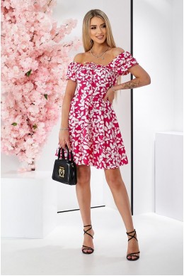 Платье женское с принтом софт, цвет розовый, 257R811-2
