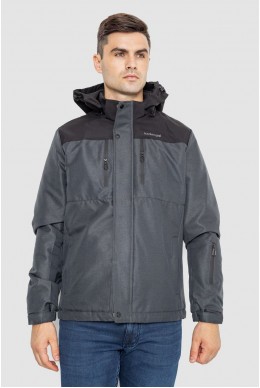 Куртка чоловіча демісезонна  -уцінка, колір сіро-чорний, 214R22013-U