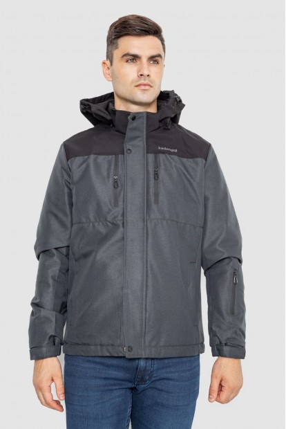 Куртка чоловіча демісезонна  -уцінка, колір сіро-чорний, 214R22013-U