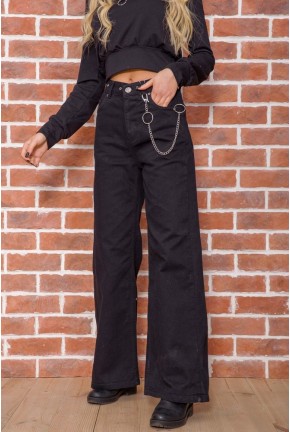 Жіночі джинси широкого крою чорного кольору 164R511-1