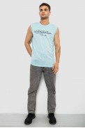 Майка чоловіча з принтом, колір бірюзовий, 244R351-5 - фото № 1