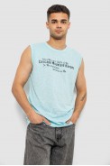 Майка чоловіча з принтом, колір бірюзовий, 244R351-5 - фото № 2