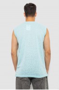 Майка чоловіча з принтом, колір бірюзовий, 244R351-5 - фото № 3