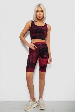 Костюм женский домашний в рубчик, цвет бордовый, 214R341