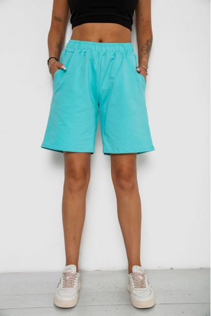 Шорты женские однотонные  -уценка, цвет голубой, 238R57820-U-6