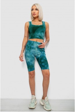 Костюм женский домашний в рубчик, цвет зеленый, 214R341