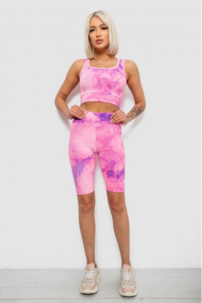 Костюм женский домашний в рубчик, цвет розовый, 214R341