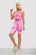 Костюм жіночий домашній в рубчик, колір рожевий, 214R341 - фото № 2