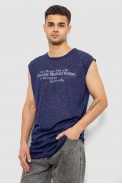 Майка чоловіча з принтом, колір синій, 244R351-5 - фото № 2