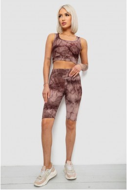 Костюм женский домашний в рубчик, цвет мокко, 214R341