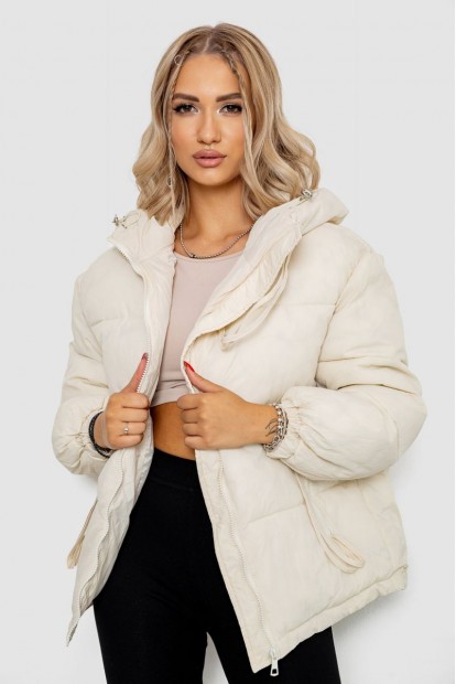 Куртка жіноча демісезонна  -уцінка, колір світло-бежевий, 244R2318-U-5