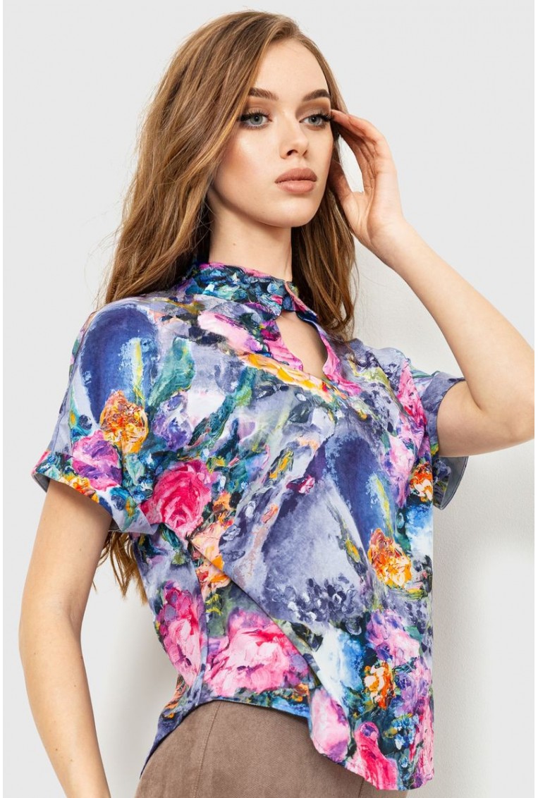 Купить Блуза разноцветная, цвет разноцвет , 230R100 - Фото №3