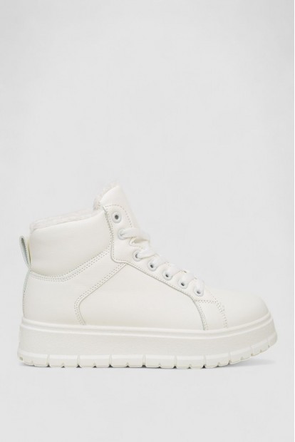 Кроссовки женские зимние на меху  -уценка, цвет белый, 248RMB13-U-3