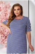 Платье повседневнее в полоску, цвет сине-белый, 257R130-5 - фото № 4