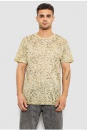 Футболка мужская с принтом, цвет горчичный, 244R7036 - фото № 0