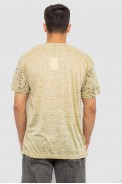 Футболка мужская с принтом, цвет горчичный, 244R7036 - фото № 3