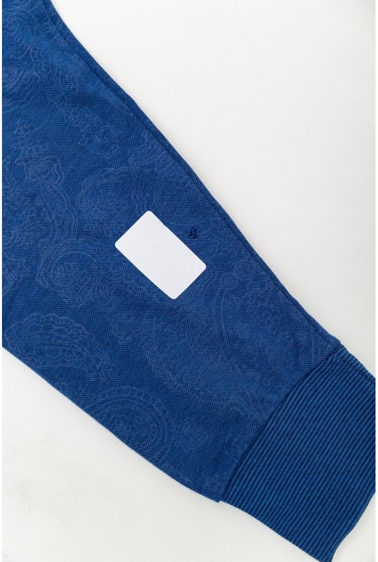 Купити Поло чоловіче з довгим рукавом  -уц., колір синій, 157R300-1-U - Фото №2