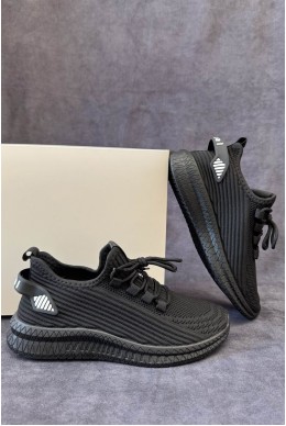 Кроссовки женские текстиль, цвет черный, 243R779