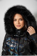 Куртка женская демисезонная короткая, цвет черный, 244R22-828 - фото № 5
