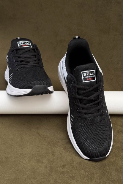 Кроссовки мужские демисезонные, цвет черно-белый, 248RH272